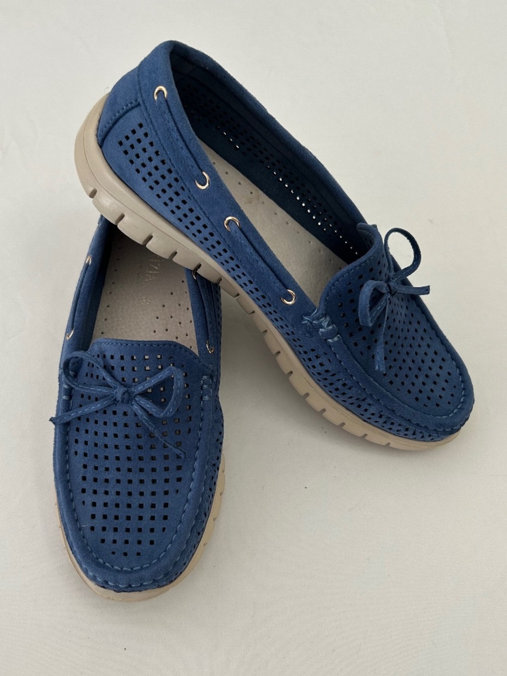 Patrizia by Spring Step Slip-on Shoes - Aboard Denim Blue size 38 (7.5US)